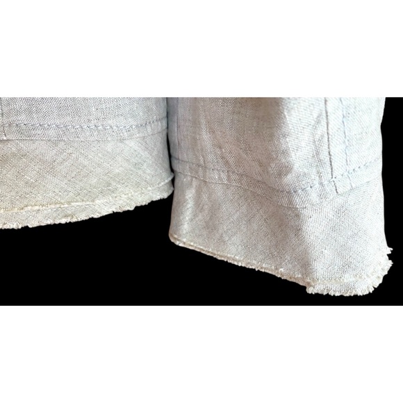 DKNY Pure Linen Blazer Front Tie Closure Color Oatmeal Size 10 NWT - Picture 6 of 7